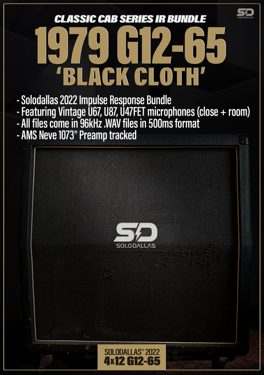 Solodallas® 1979 "Black cloth" G12-65 Impulse Response Bundle - 2022 edition