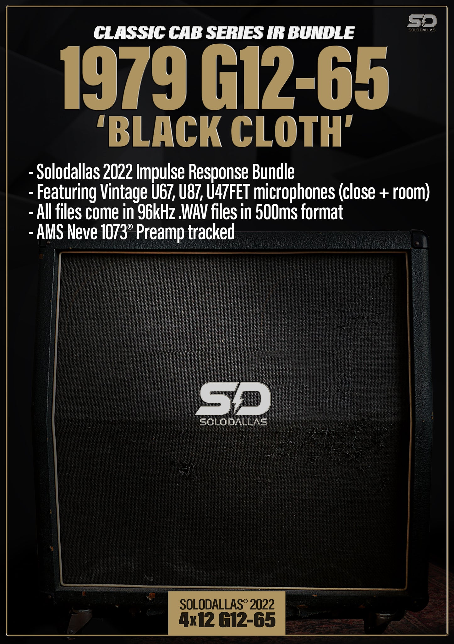 Solodallas® 1979 "Black cloth" G12-65 Impulse Response Bundle
